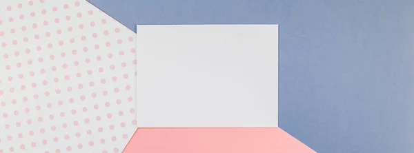 Blank paper postcard mockup background
