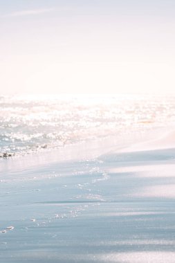 Yaz kum plaj ve deniz kıyısı dalgalar arka plan