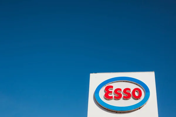 Esso logo on its gas service station — Stock Photo, Image