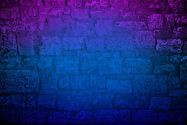 Neon gekleurde kalksteen bakstenen muur — Stockfoto