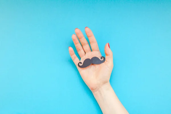 Bigodes de papel para homens pais pai conceito — Fotografia de Stock