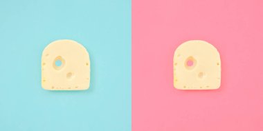 Peynir parçası kolaj seti