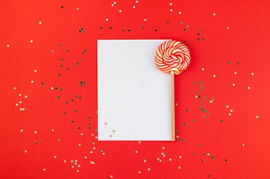 Glitter ile Noel tebrik kartpostal mockup