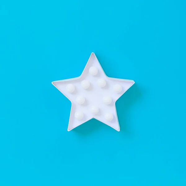 Csillag alakú, fehér LED lámpák — Stock Fotó