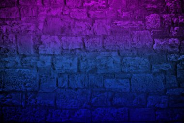 Neon renkli kireçtaşı tuğla duvar