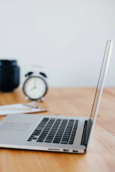 Freelance workplace with laptop — Stock Photo, Image