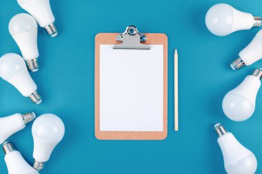 LED ampuller çerçeve ve Pano boş kağıt