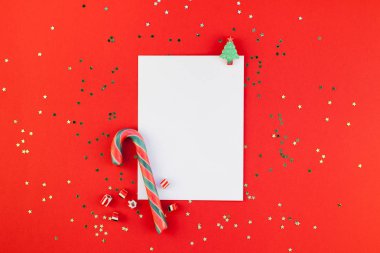 Glitter ile Noel tebrik kartpostal mockup