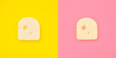 Peynir parçası kolaj seti