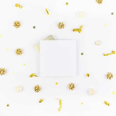 Altın çerçeve ile Noel kompozisyon