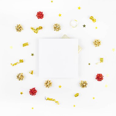 Altın çerçeve ile Noel kompozisyon