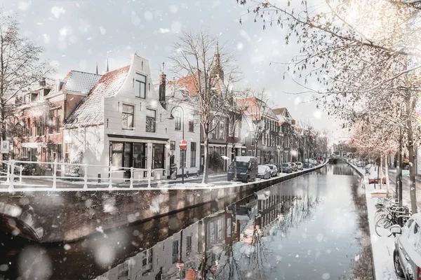 Delft netherlands wohnviertel — Stockfoto