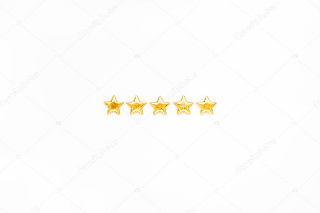 Five stars Customer Experience Feedback Concept