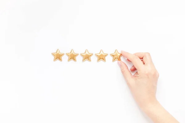 Five stars Customer Experience Feedback Concept — Stock Photo, Image