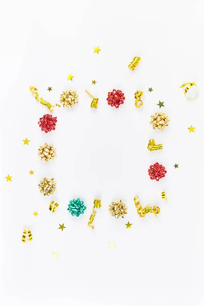 Jul komposition med gyllene ram — Stockfoto