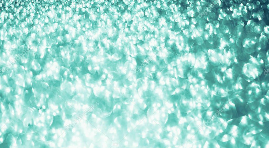 Holiday Neo mint green abstract bokeh background