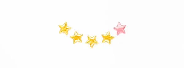 Conceito de feedback da experiência do cliente de cinco estrelas — Fotografia de Stock