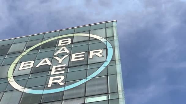 Bayer Multinacional Alemana Farmacéutica Ciencias Vida Una Las Mayores Compañías — Vídeos de Stock