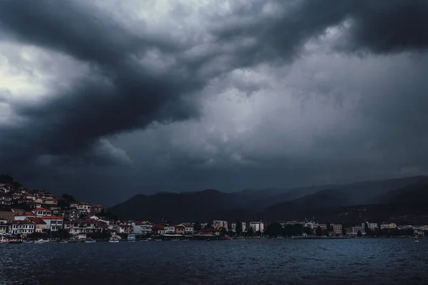 Stormigt Väder Ohrid Makedonia — Stockfoto
