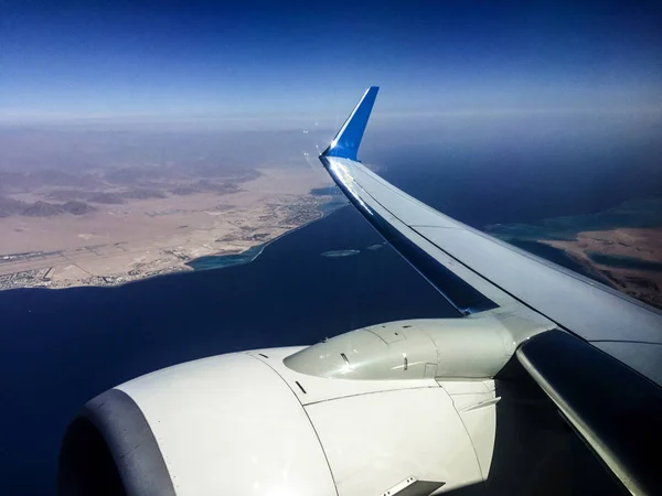 Vista Mar Rojo Desde Avión —  Fotos de Stock