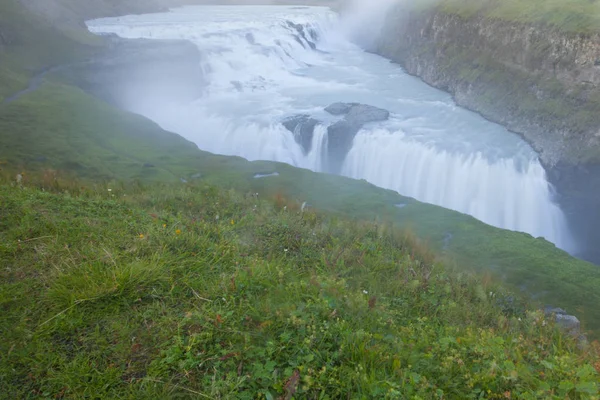 Niesamowite Wodospad Gullfoss Islandia — Zdjęcie stockowe