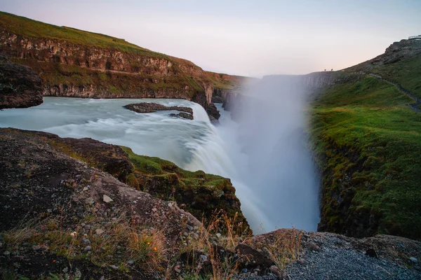 Zlanda Daki Inanılmaz Gullfoss Şelale — Stok fotoğraf