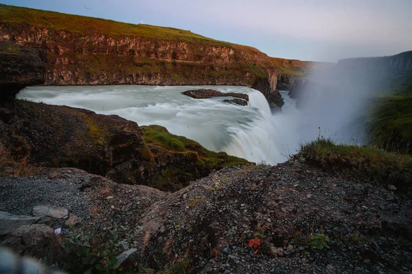 Zlanda Daki Inanılmaz Gullfoss Şelale — Stok fotoğraf