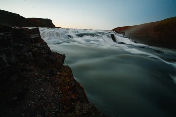 Cachoeira Gullfoss Incrível Islândia — Fotografia de Stock