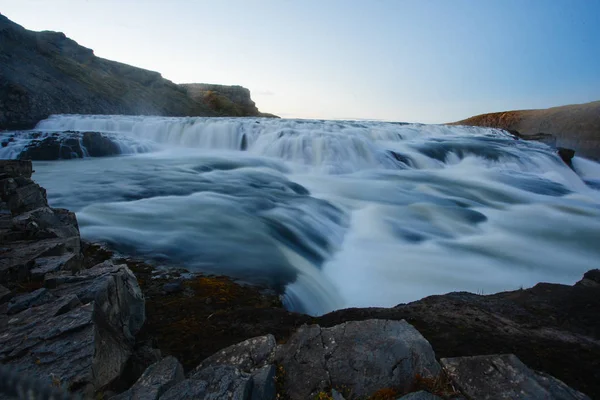 Incredibile Cascata Gullfoss Islanda — Foto Stock