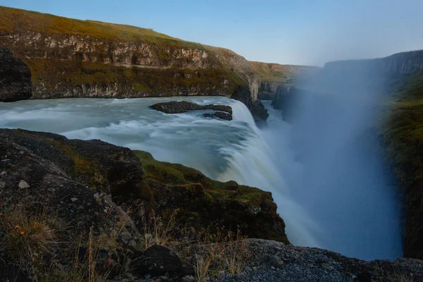 Wunderschöner Gullfoss Wasserfall Island — Stockfoto