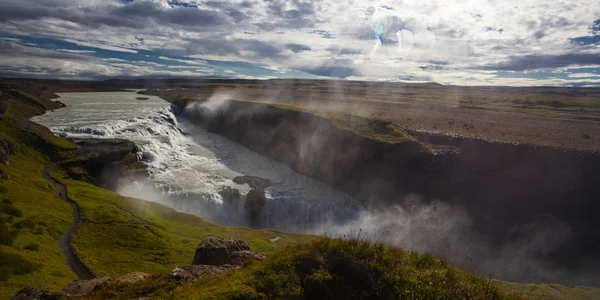 Zlanda Daki Inanılmaz Gullfoss Şelale — Stok fotoğraf