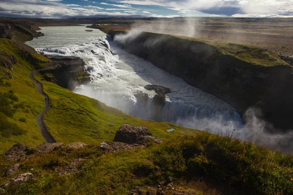 Εκπληκτικός Καταρράκτης Gullfoss Στην Ισλανδία — Φωτογραφία Αρχείου