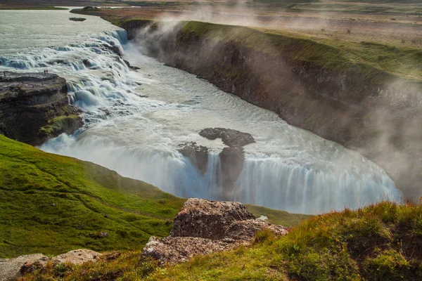 Zlanda Daki Inanılmaz Gullfoss Şelale — Stok fotoğraf