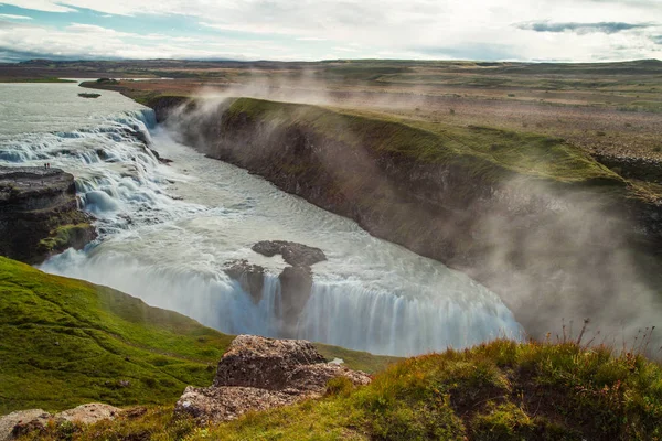 Εκπληκτικός Καταρράκτης Gullfoss Στην Ισλανδία — Φωτογραφία Αρχείου