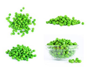 Yeşil bezelye beyazı izole edilmiş