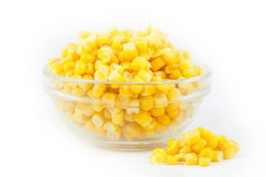 Beyaz arkaplanda izole mısır