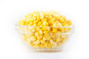 Beyaz arkaplanda izole mısır