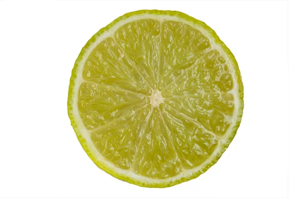 Lime Slice Isolated White Background — Stock Photo, Image
