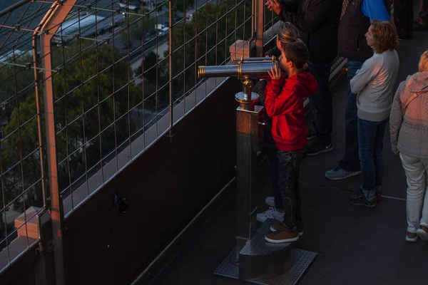 França Outubro 2016 Vista Turística Cidade Partir Topo Torre Eiffel — Fotografia de Stock