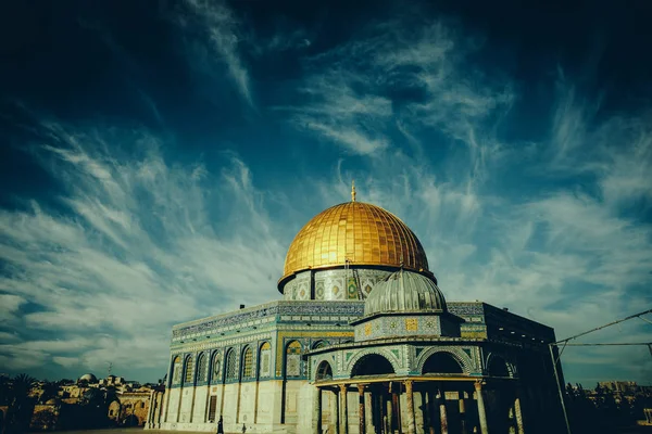 Cúpula Rocha Jerusalém Israel Localizada Monte Templo — Fotografia de Stock