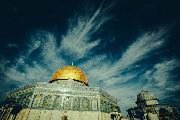 Cúpula Rocha Jerusalém Israel Localizada Monte Templo — Fotografia de Stock