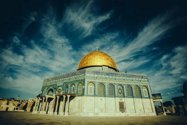 Kopuła Skały Jerozolima Izrael Znajduje Się Wzgórze Świątynne — Zdjęcie stockowe