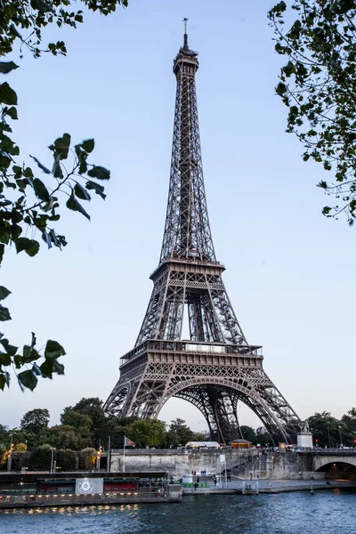 Paris Seine Nehri Nden Eyfel Kulesi — Stok fotoğraf