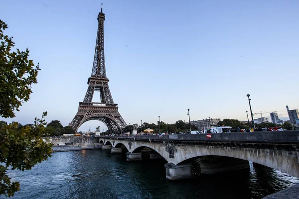 Paris Seine Nehri Nden Eyfel Kulesi — Stok fotoğraf