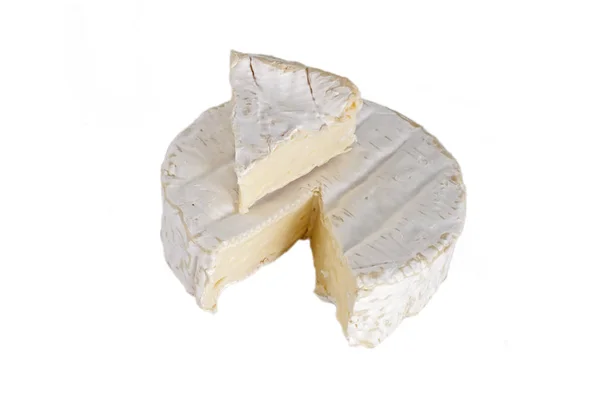 Delicios Camembert Formaggio Isolamento Bianco — Foto Stock