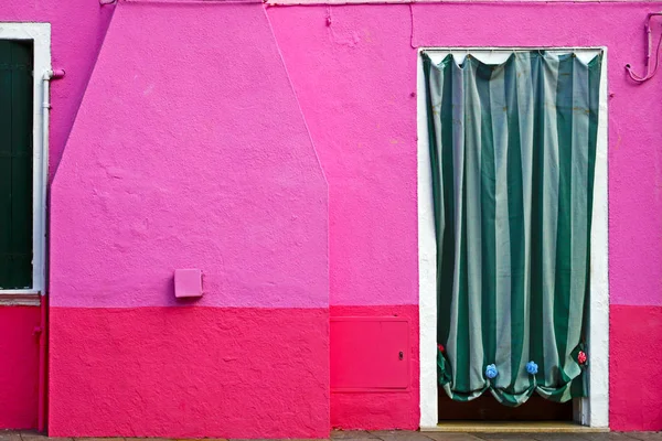 Casas Coloridas Tomadas Ilha Burano Veneza Itália — Fotografia de Stock