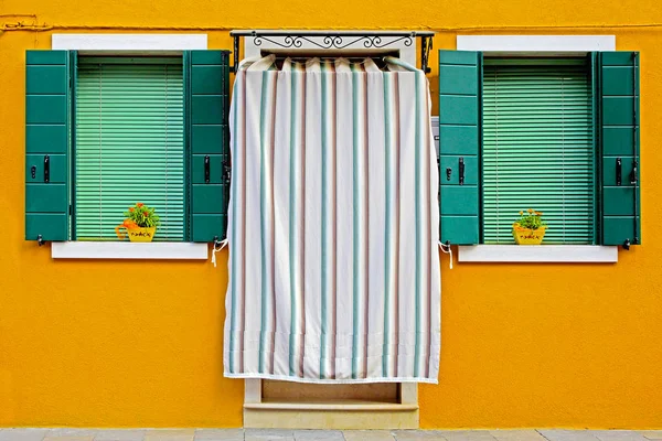 Burano Adası Venedik Talya Renkli Evler Alındı — Stok fotoğraf