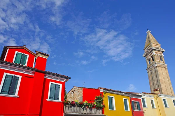 Barevné Domy Ostrově Burano Benátky Itálie — Stock fotografie