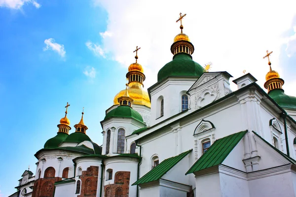 Αγία Σοφία Κάτω Από Ουρανό Που Λαμβάνονται Στο Κίεβο Ουκρανία — Φωτογραφία Αρχείου