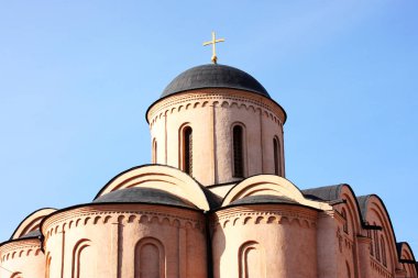 Kiev, Ukrayna, alınan güzel kilise dini yerler bahar 
